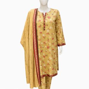 3 Pcs Ready to Wear Printed Lawn Suit