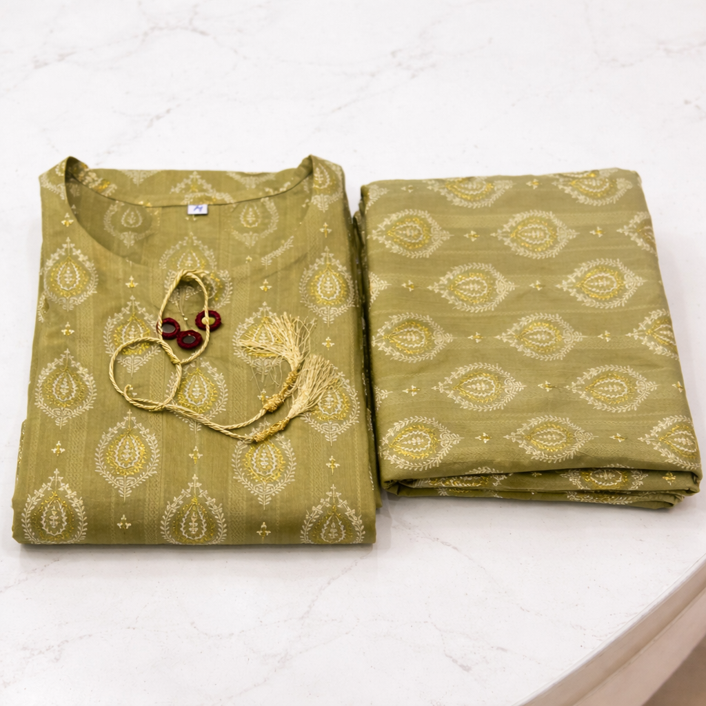 Yellow Fancy Lawn 2 Pcs Suit