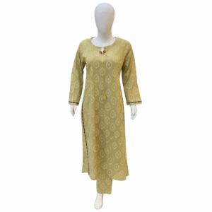 Yellow Fancy Lawn 2 Pcs Suit